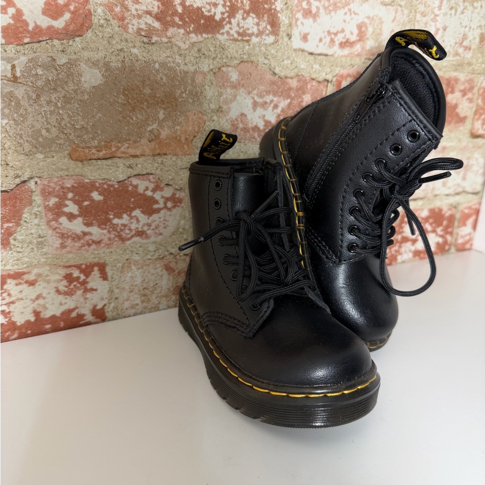 TODDLER 1460 SOFTY T LEATHER LACE UP BOOTS